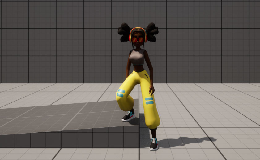A Mixamo character working with the third person controller and correct foot IK