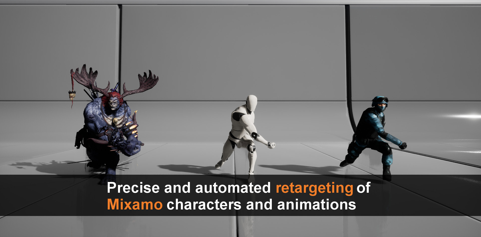 Precise and automatic retargeting of Mixamo animations and characters in Unreal Engine 4