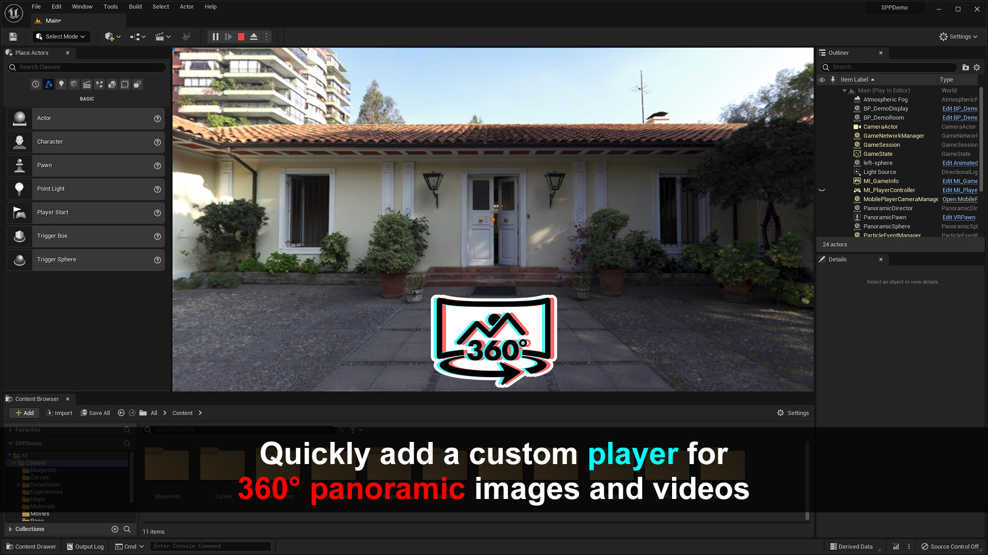 Quickly integrate an interactive, customizable player for 360° panoramic images and videos